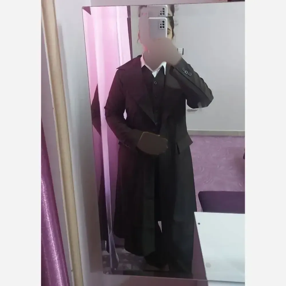 ست سه تکه مانتو شلوار و جلیقه جنس بزیاق درجه یک
