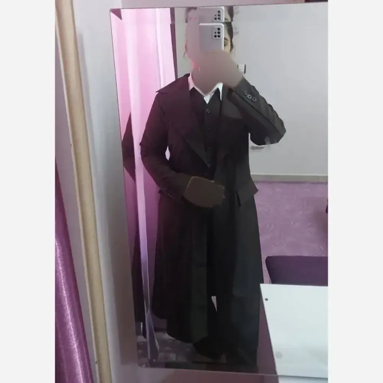 ست سه تکه مانتو شلوار و جلیقه جنس بزیاق درجه یک