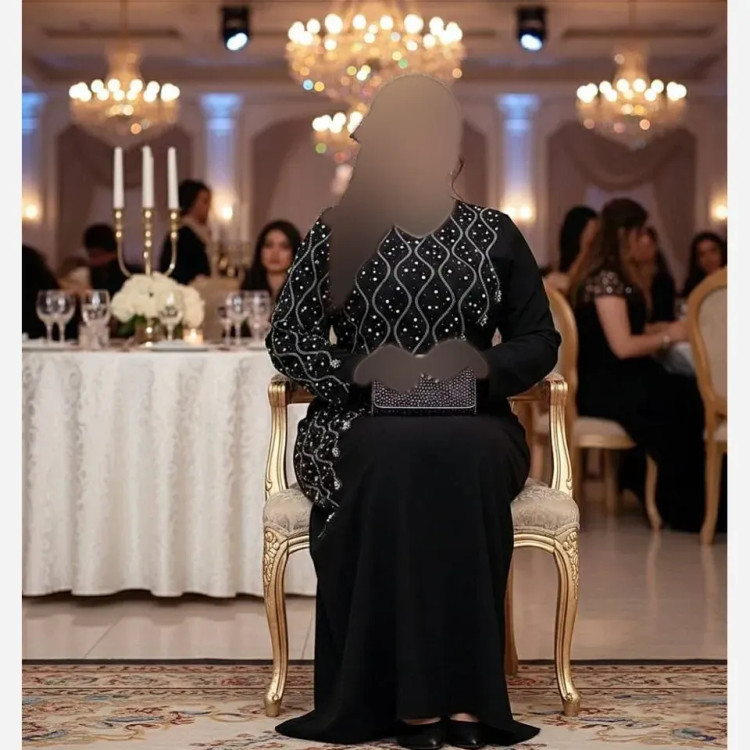 ماکسی مجلسی زنانه کرپ دالقیچ رنگ مشکی