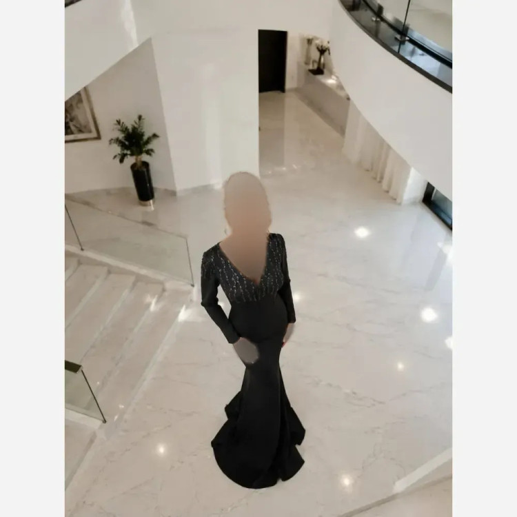 ماکسی دودامنه مدل لیلیوم ساتن و کرپ نگین دار سایز 38 تا 52