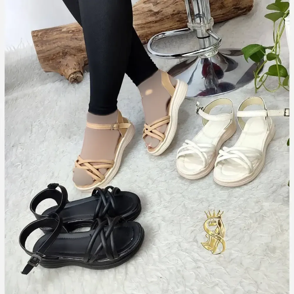 صندل طبی زنانه مدل پروا چرم صنعتی زیره pu