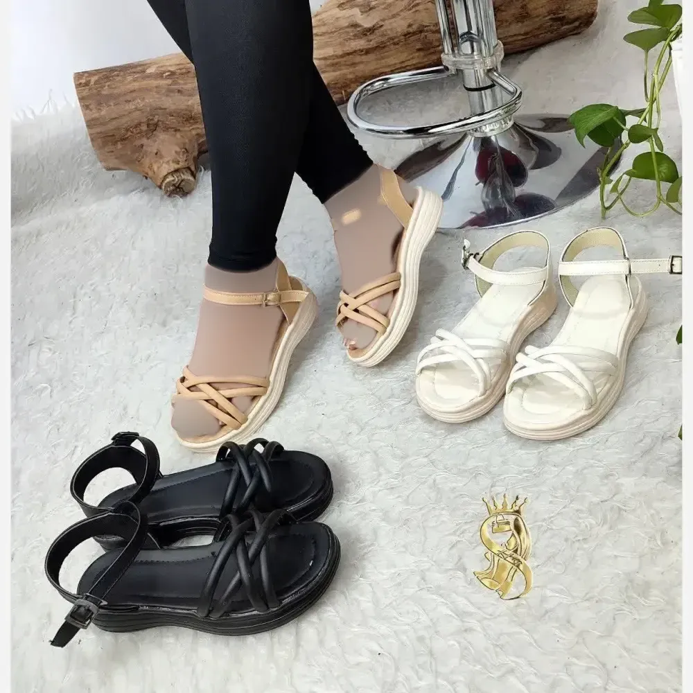 صندل طبی زنانه مدل پروا چرم صنعتی زیره pu