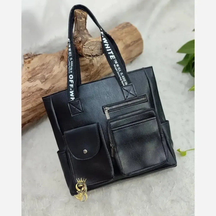صندل طبی زنانه مدل دو گیس چرم صنعتی مشکی و کرمی