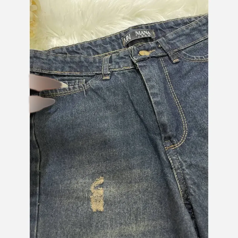 شلوار بگ جین درجه یک گرم بالا مدل شافل سایز 38 تا 48
