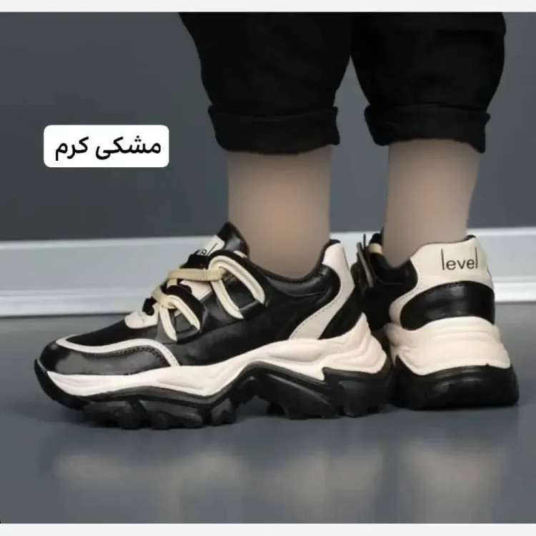 کتونی لژ دار طبی چرم صنعتی زنانه مدل لول