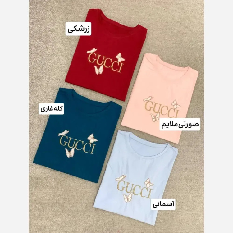 تیشرت قواره دار پنبه ای گلدوزی شده زنانه فری سایز
