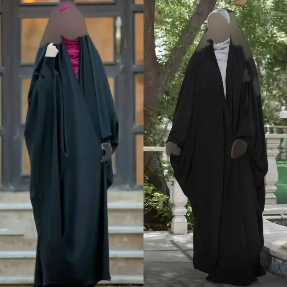 چادر جده عربی اصیل کرپ حریر الاسود رنگ مشکی سایز 150 تا 170