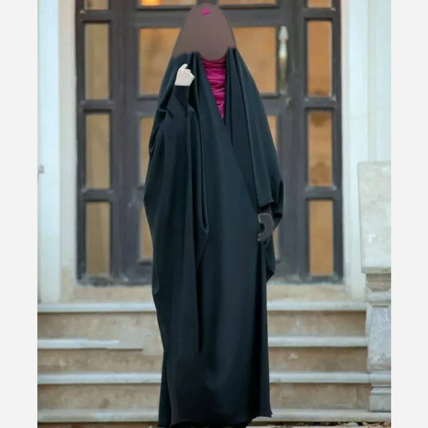 چادر جده عربی اصیل کرپ حریر الاسود رنگ مشکی سایز 150 تا 170