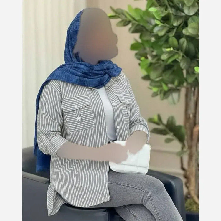 شومیز جیب صلیبی راه راه لنین لاکرا ایرانی سایز 38 تا 46