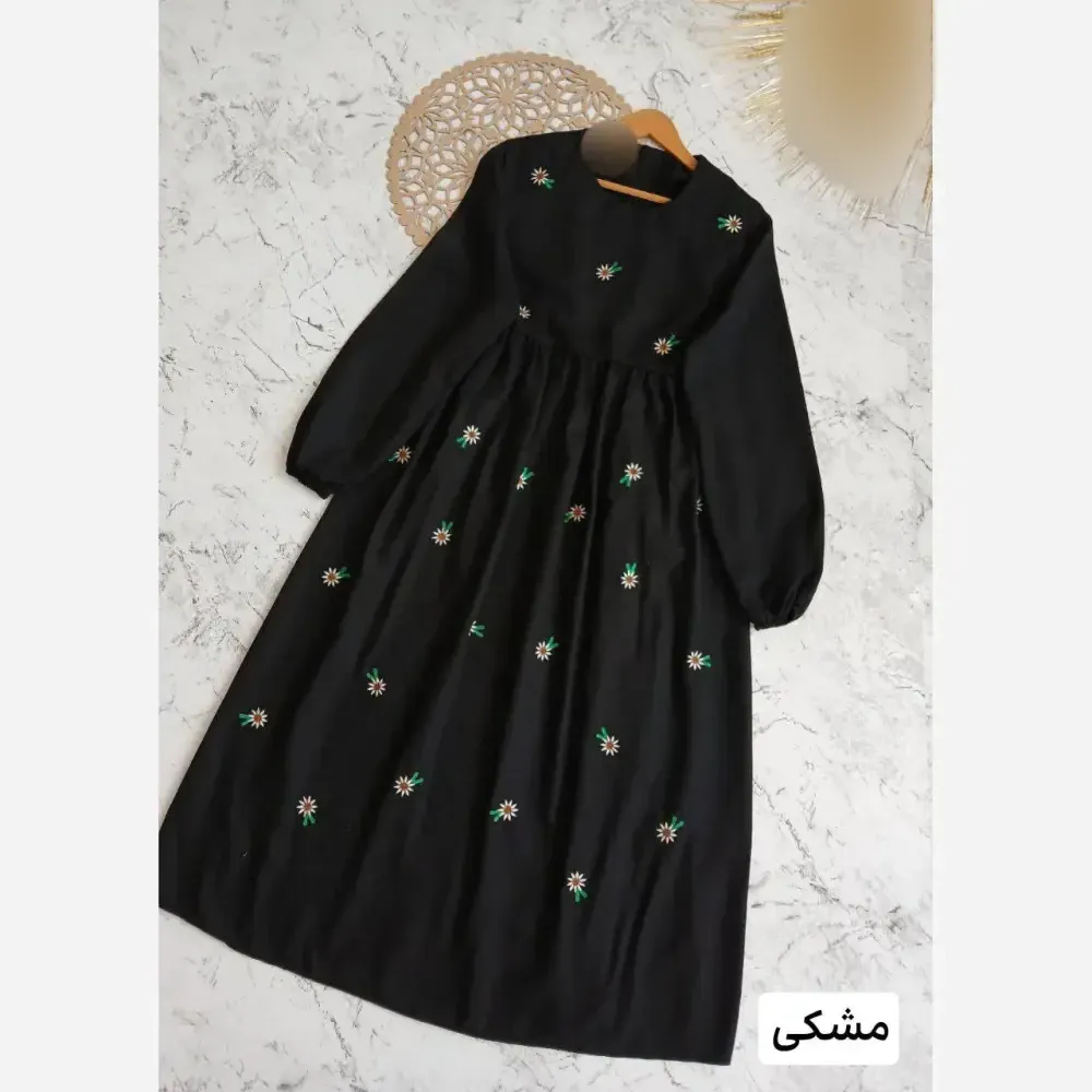 پیراهن تابستانه لینن درجه یک فری سایز مدل محیا