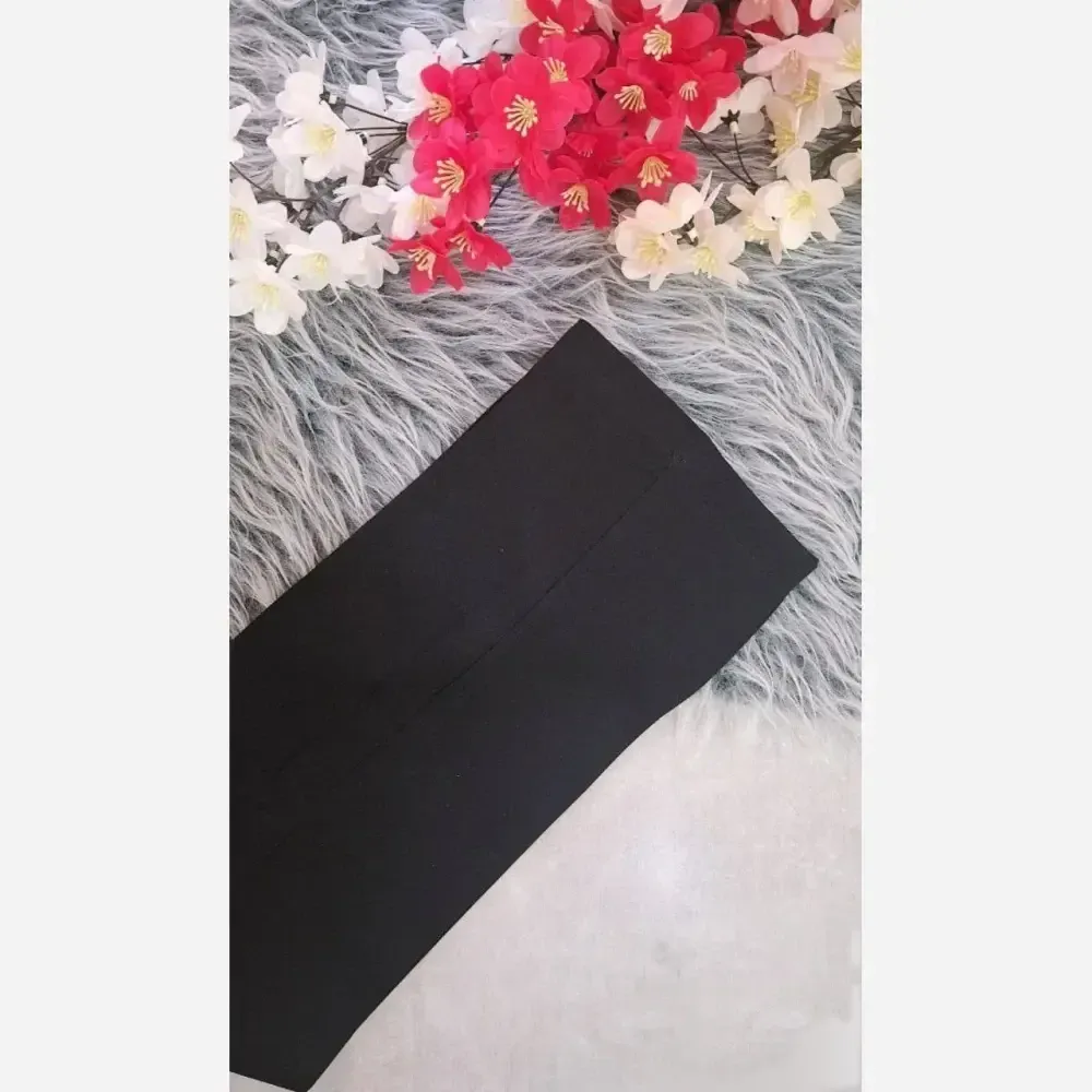 شلوار راسته زنانه جنس مازراتی دوبل رنگ مشکی سایز 38 تا 52