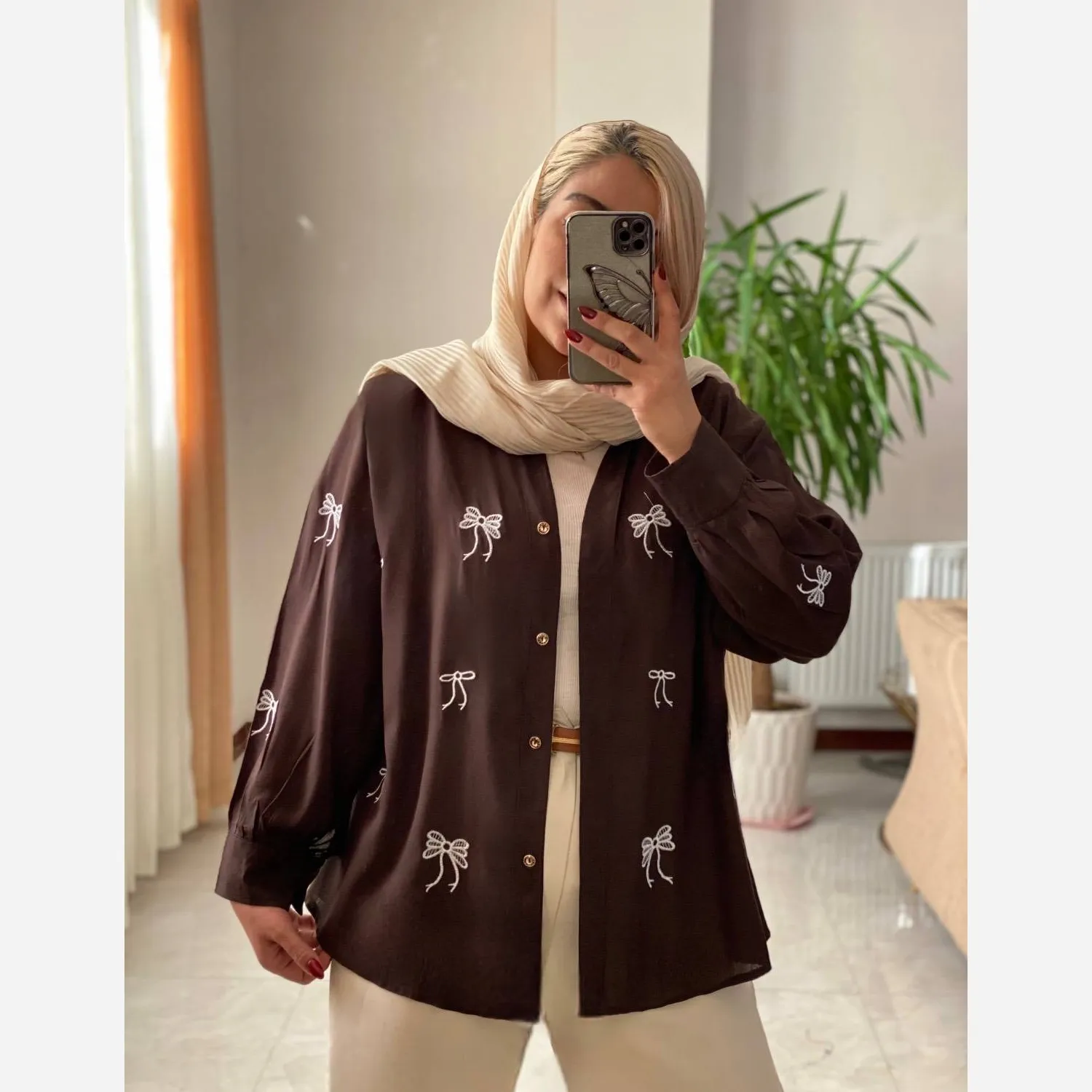 شومیز مانتویی لنین درجه یک زنانه مدل قاصدک رنگ بندی متنوع