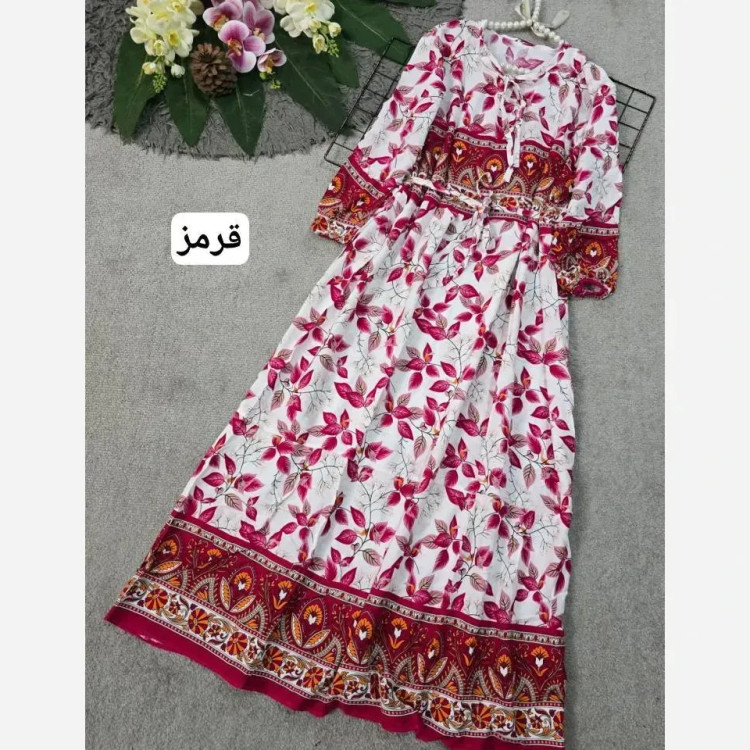 لباس ساحلی زنانه نخی مدل مهدیس فری سایز خنک ضد تعریق