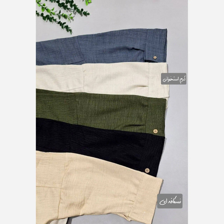 مانتو شانتون پشت دکمه زنانه سایز 40 تا 48 رنگ بندی متنوع