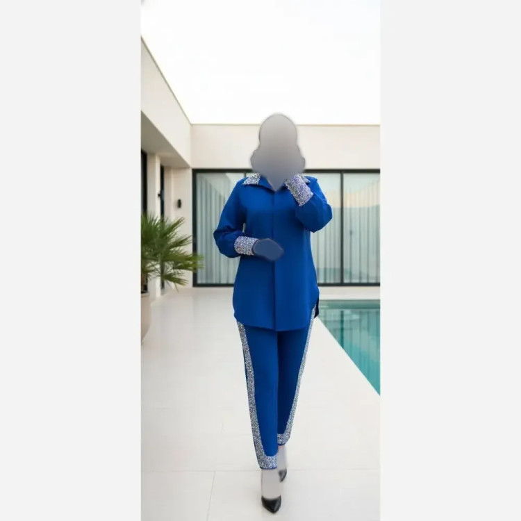 شلوار مازراتی زنانه نگین و مروارید دار سایز 36 تا 46 رنگبندی متنوع