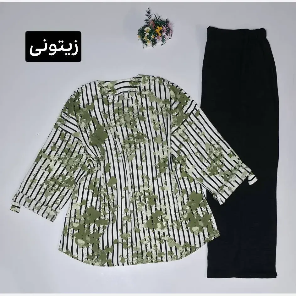ست شومیز و شلوار زنانه مدل سویل فری سایز سوپرنخ و شانتون جودون