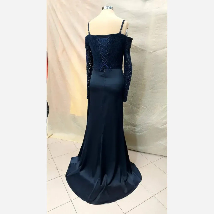 لباس مجلسی زنانه مدل آیلار ساتن زارا و دانتل مخمل سایز 36 تا 46
