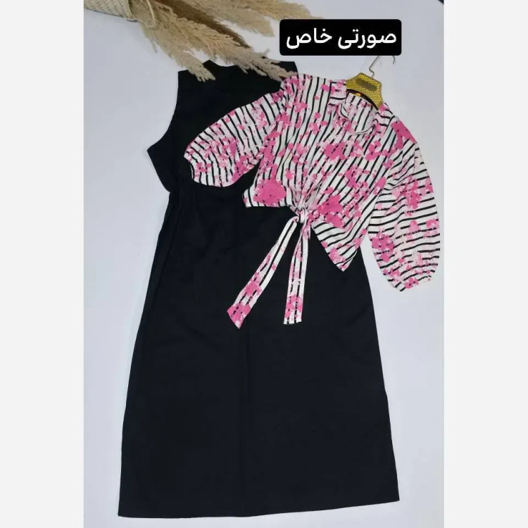 ست شومیز نخی خارجی و سارافون شانتون نازیلا فری سایز