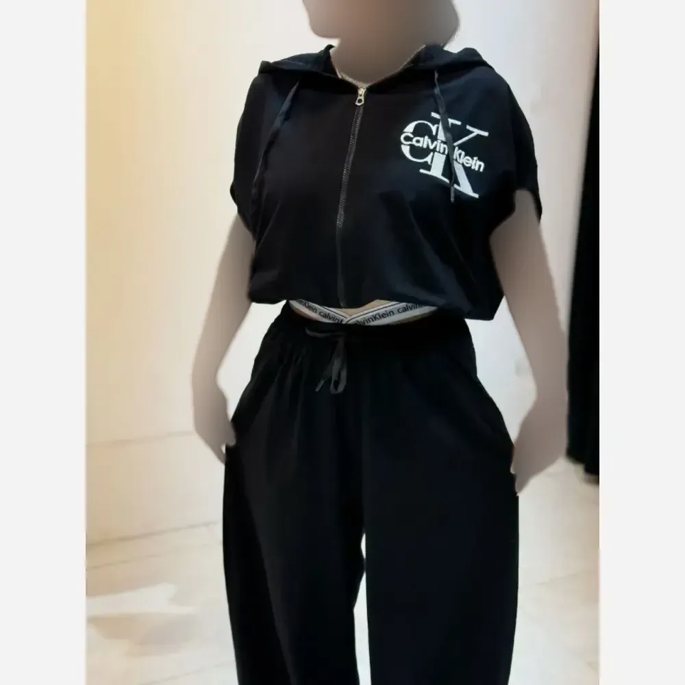 ست وست و شلوار نخ پنبه زنانه مدل ck