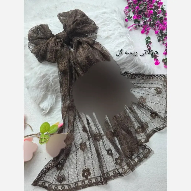 شال تور دانتل طرحدار حاشیه دانتل ابعاد 180 در 70 زنانه