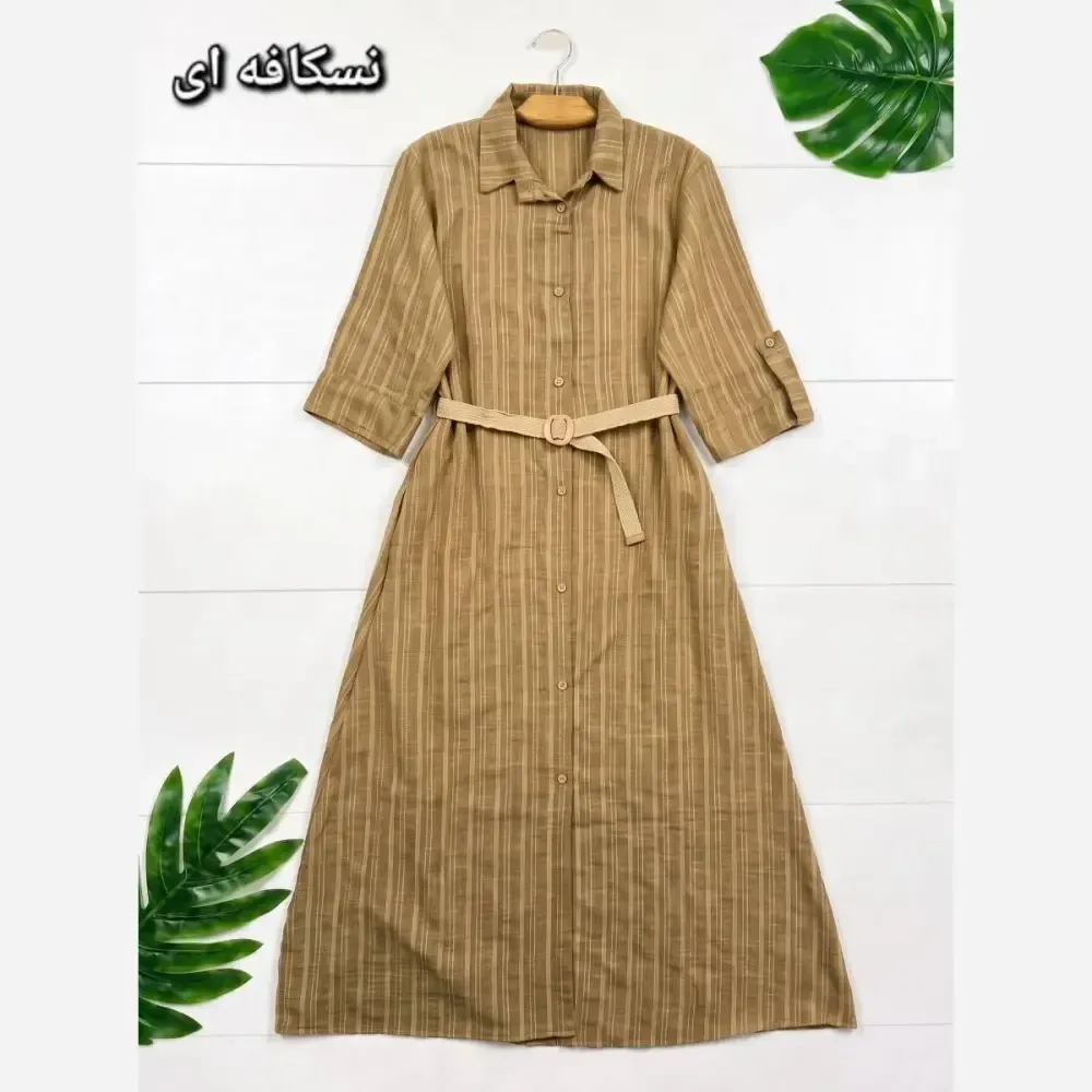 کفتان مرینوس جنس شانتون فری سایز 38 تا 46 با کمربند کنفی