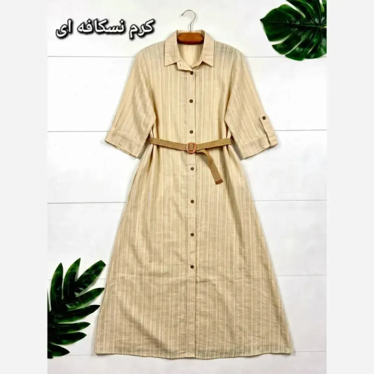 کفتان مرینوس جنس شانتون فری سایز 38 تا 46 با کمربند کنفی