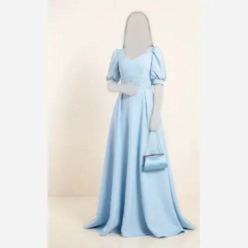 پیراهن ماکسی کرپ مازراتی نگین پرسی حرارتی زنانه سایزبندی 1 تا 4 رنگ مشکی کاهویی آسمانی