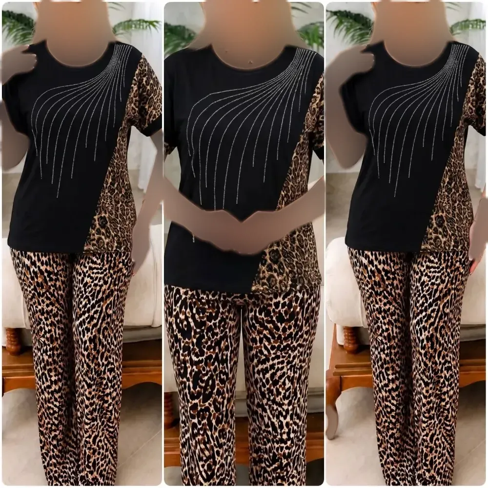 ست بلوز و شلوار زنانه قواره دار ویسکو الیزه فری سایز 38 تا 50