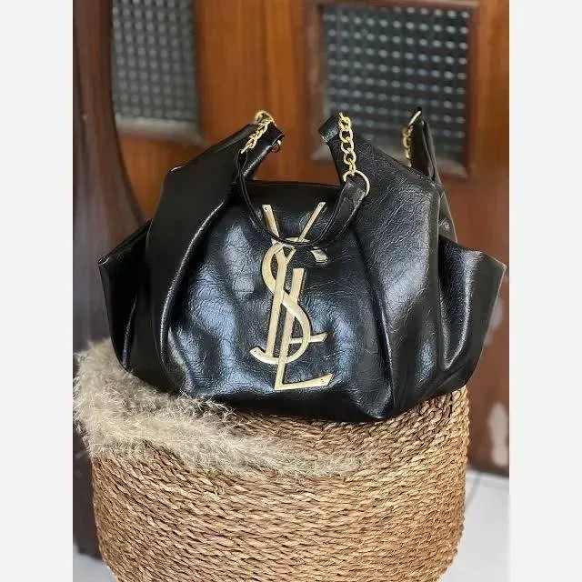 کیف چرم یاشیل طلایی زنانه سایز آزاد اندازه 50*25 سانت