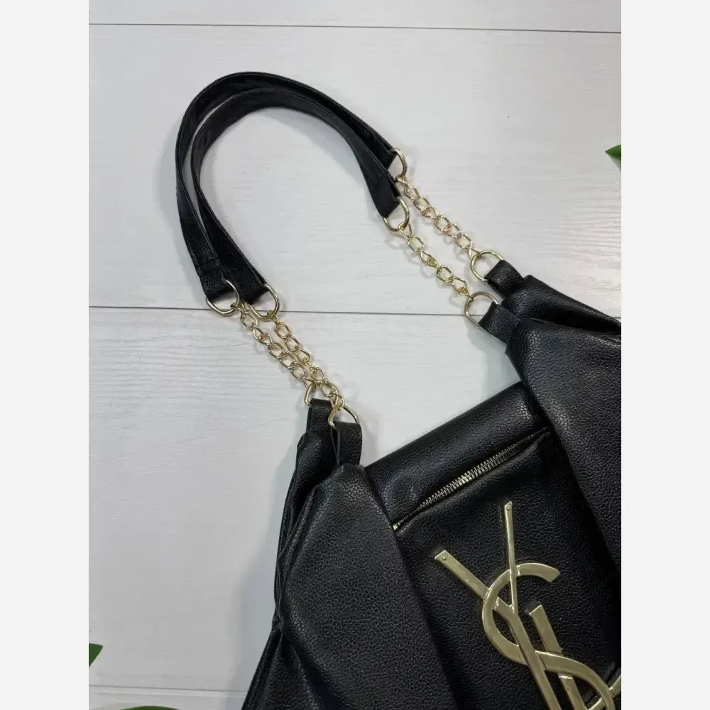 کیف چرم یاشیل طلایی زنانه سایز آزاد اندازه 50*25 سانت