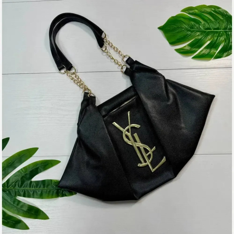 کیف چرم یاشیل طلایی زنانه سایز آزاد اندازه 50*25 سانت