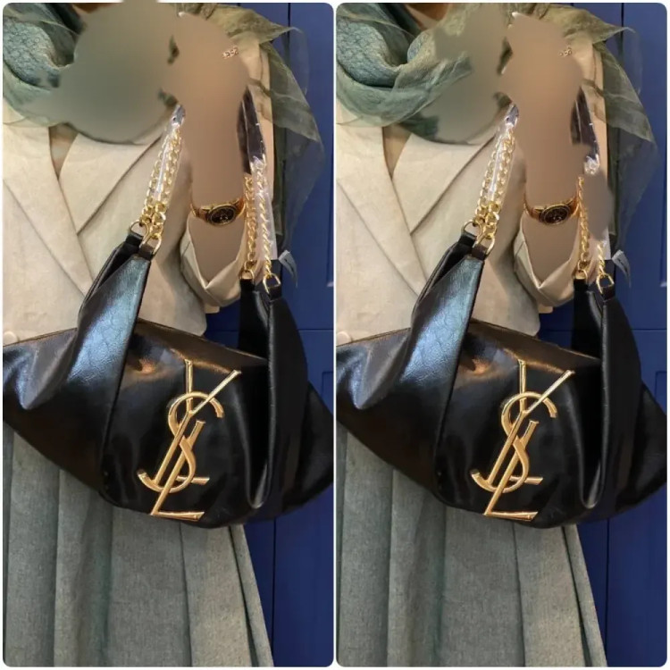 کیف چرم یاشیل طلایی زنانه سایز آزاد اندازه 50*25 سانت