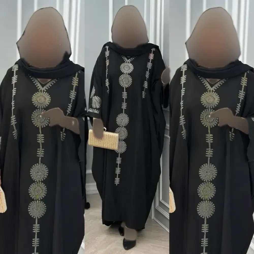 عبایی خلیجی زنانه الیزه مشکی بند تنظیم سایز قد 125 سانت فری سایز 38-52