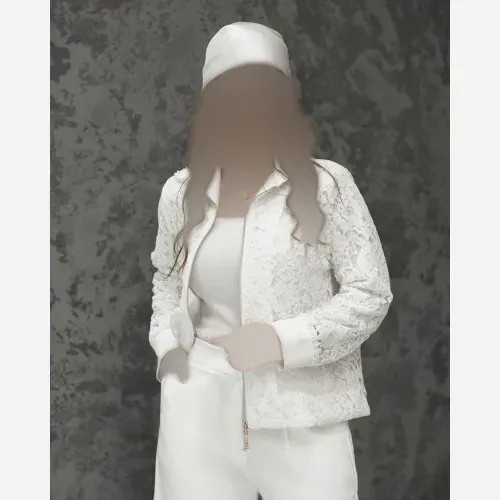 کت و شلوار زنانه پرنسس گیپور سنگدوزی شده سایز فری 38 تا 46