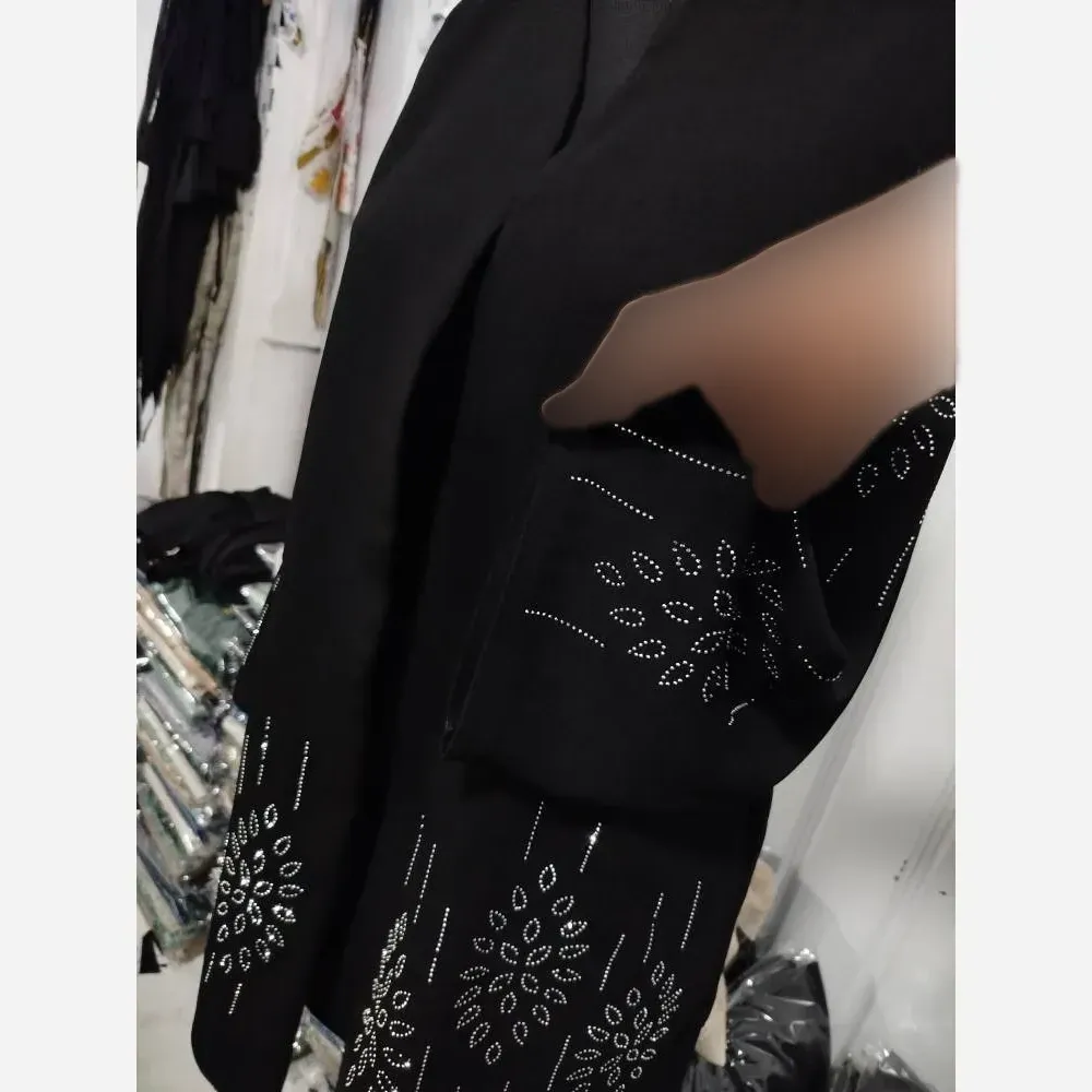 کت مجلسی آرزو مشکی شانتون اندوزی جت بلک لایه کوبی شده سایز 38 تا 50
