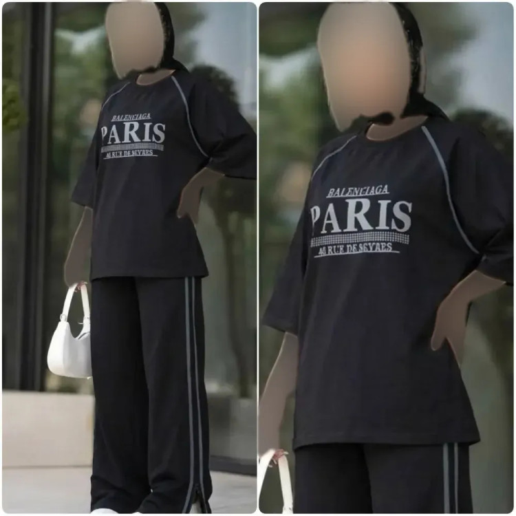 ست زنانه شانتون کبریتی paris مشکی فری سایز مناسب تابستان