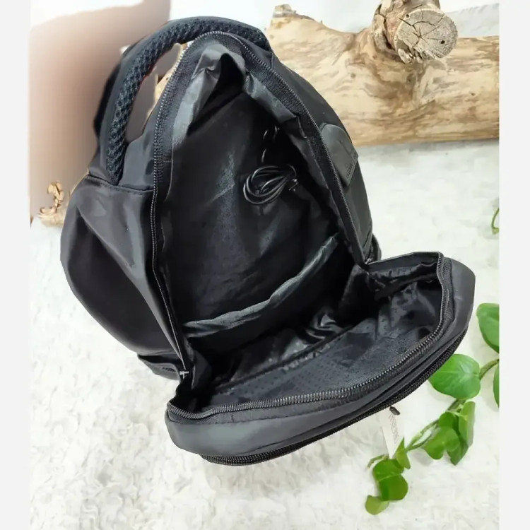 کوله پشتی دانشجویی مدل انتلر اسپرت برزنتی ضربه گیر لپ تاپ پورت هندزفری جای بطری آب مشکی