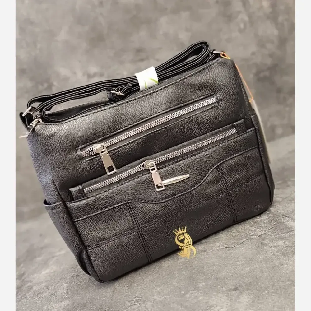 کیف دوشی اسپرت چرم صنعتی رنگ مشکی