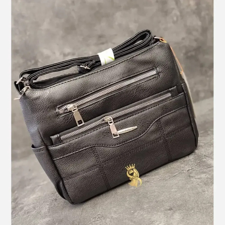 کیف دوشی اسپرت چرم صنعتی رنگ مشکی