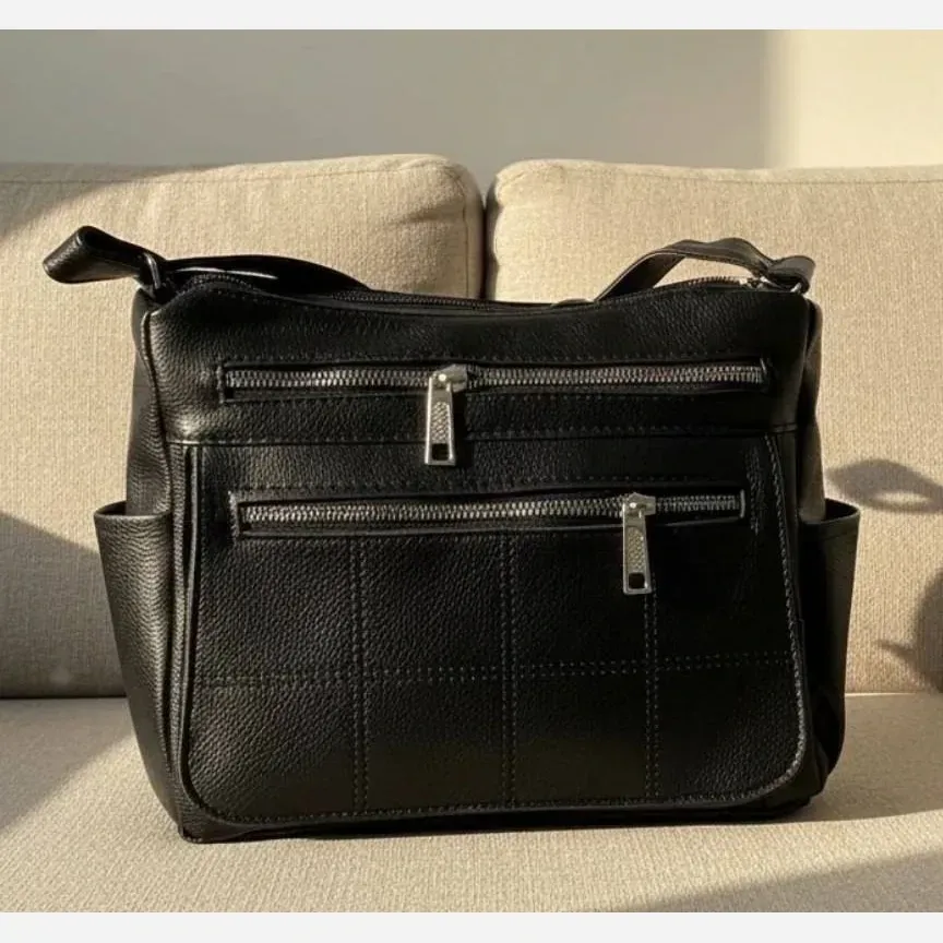 کیف دوشی اسپرت چرم صنعتی رنگ مشکی