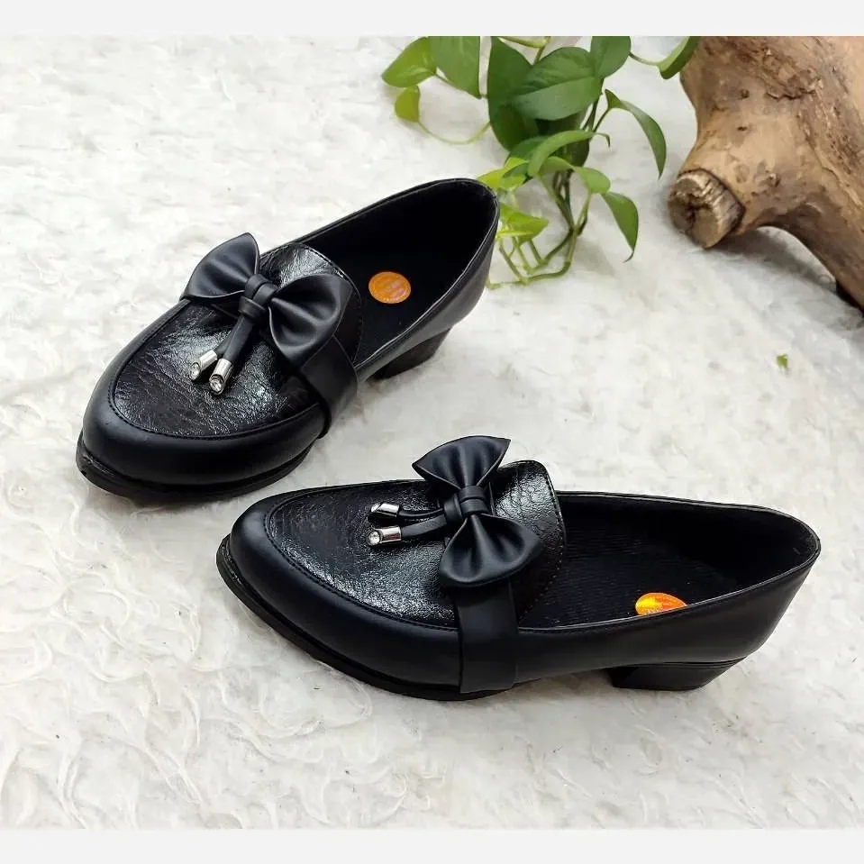 کفش کالج طبی زنانه مدل ملودی چرم مشکی سایز 37 تا 40