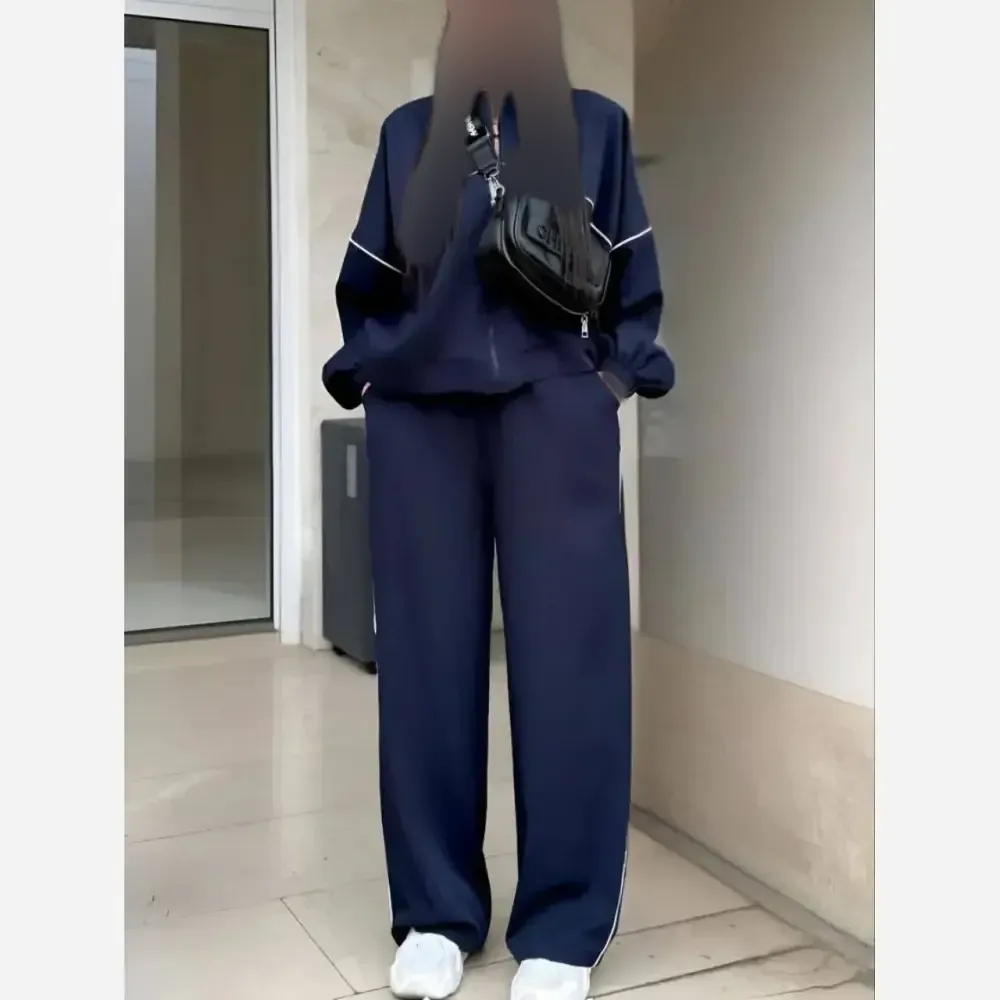 ست مستانه اسپرت جنس مازراتی باکیفیت فری سایز 36 تا 46 رنگ مشکی سورمه ای شکلاتی