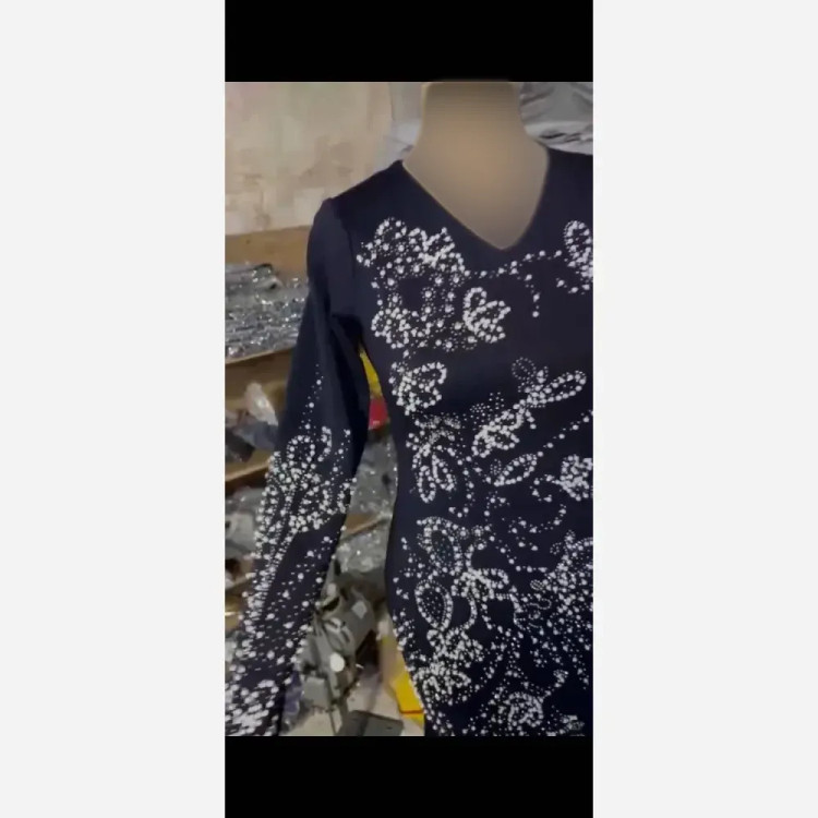ماکسی مجلسی زنانه مدل خاطره پارچه قواصی مروارید دوزی شده سایز 38 تا 52