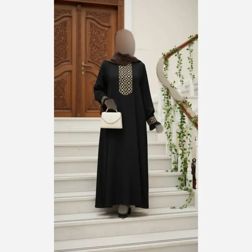 عبا زنانه مدل یاس جنس الیزه رنگ مشکی