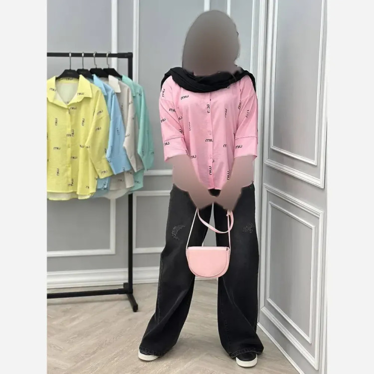 شومیز زنانه مدل میومیو جنس ژامیس رنگ لیمویی سایز 38 تا 48