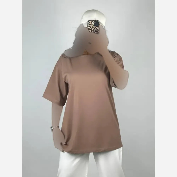 تیشرت لانگ ساده پنبه ای فری سایز زنانه و مردانه