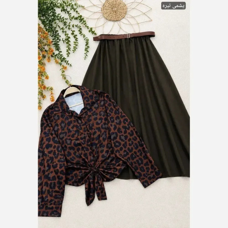 ست سه تیکه جگوار دامن لنینت شومیز بوگاتی فری سایز 36 تا 46