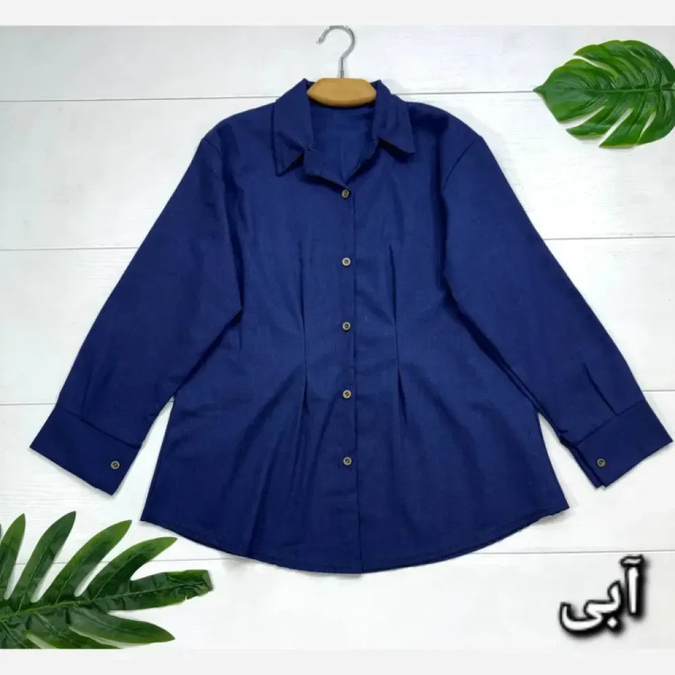 شومیز آلبورا لنین باکیفیت بند تنظیم سایز کمرشنی قد 70 سانت فری38_44/46
