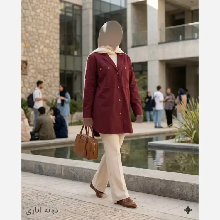 شومیز لینن زنانه دالمون مدل آریسا سایزبزرگ خنک بهاری 6 رنگ