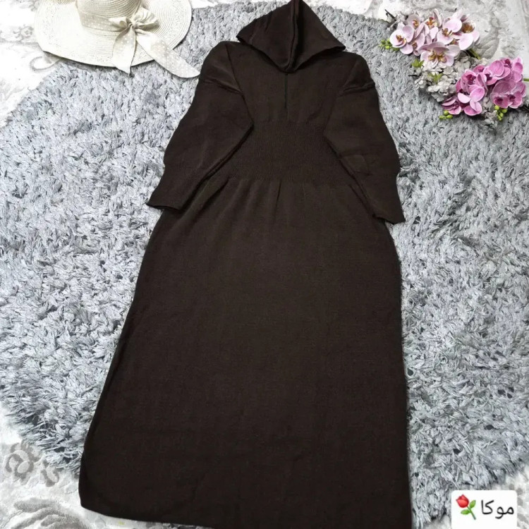 کفتان بافت اکریلیک کلاهدار مدل ساعت شنی سایز 38 تا 50